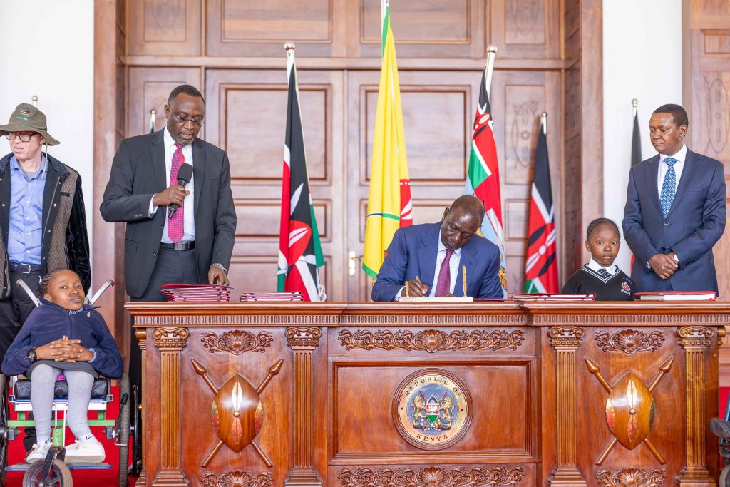 Rais Ruto atia saini Mswada wa Haki za Watu Wenye Ulemavu kuwa sheria