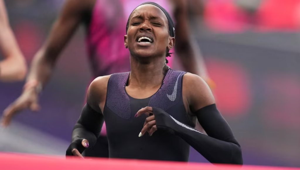Faith Kipyegon misses sub-4 mile but breaks own world record in daring Paris run, sets sights on World Championships
