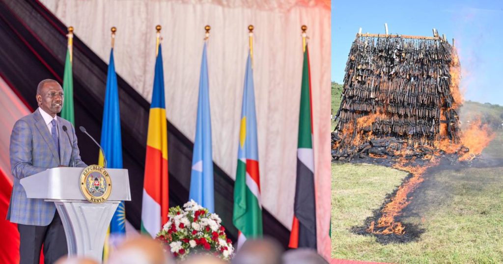 President Ruto oversees destruction of over 6,000 illegal firearms, vows tough action on rogue officers