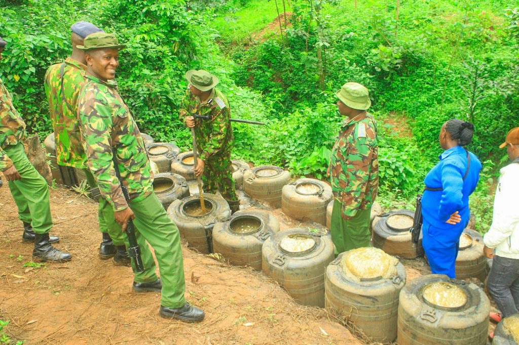 Police hunt suspects after 12,550 litres of Kangara seized in Kisii South raid