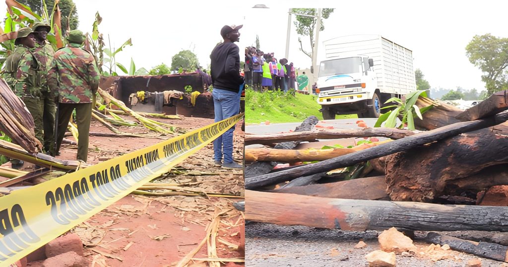 Residents protest along Kitale-Kapenguria-Lodwar Road after shocking confessions of killing and eating children