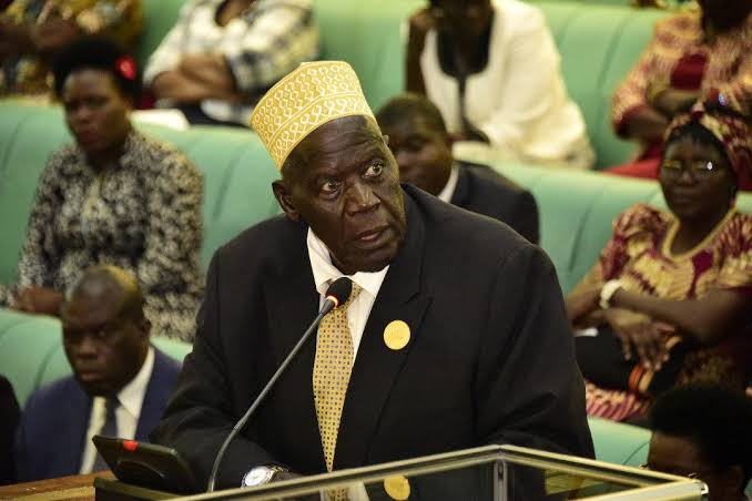 86-year-old Ugandan Second Deputy Prime Minister Gen campaigns for the East Moyo County seat