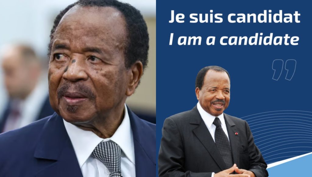 “I am a candidate” Paul Biya, Africa’s oldest president, seeks eighth term